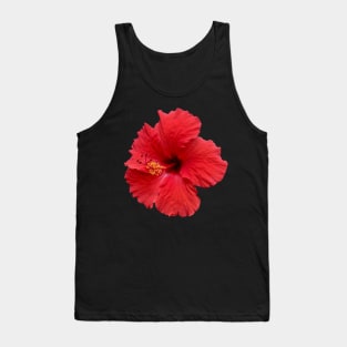 Red Hibiscus Tank Top